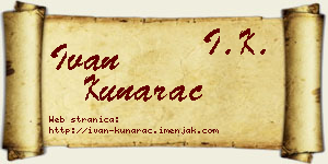 Ivan Kunarac vizit kartica